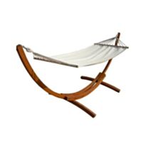 Support hamac en bois/toile lin - PRO LOISIRS