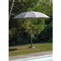 Parasol fibre de verre Ø2,70m Gris - PRO LOISIRS