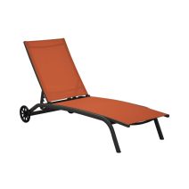 Lit de soleil Celio grey/paprika - PROLOISIRS