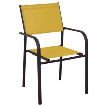 Fauteuil Duca graphite/moutarde - PROLOISIRS