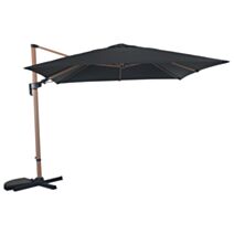 Parasol déporté Roma 3x3m Gris anthracite - PROLOISIRS