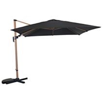 Parasol déporté Roma 3x3m Gris anthracite - PROLOISIRS