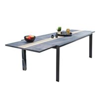 Table extensible Carmel gris alu/HPL 300/200x104cm - OZALIDE