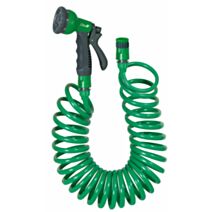 Tuyau spirale 15m pistolet multijets bleu - RIBIMEX