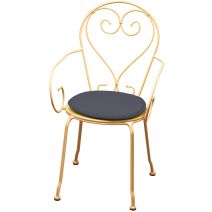 Galette chaise ronde 38cmx3cm gris anthracite - TENDANCES ET CREATIONS