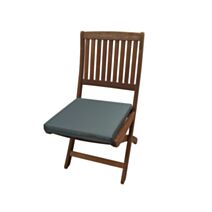 Galette carrée déhoussable 42x42x6cm aqua carbone - TENDANCES ET CREATIONS