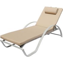 Coussin Bain de soleil Déhoussable TAMARA Beige
