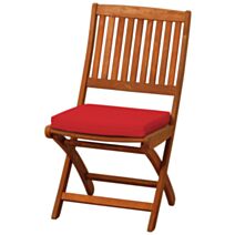 Galette Carrée déhoussable 38x38x4,5cm Rouge