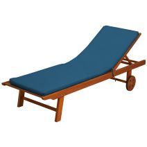 Coussin Bain de soleil 5cm Déhoussable Bleu Canard