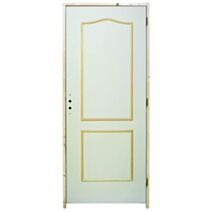 Décor porte Louis XV 2 panneaux obéché brut 53x101cm/53x53cm - SKYLAB