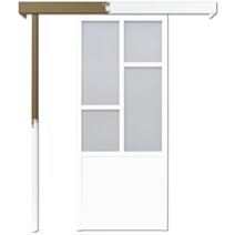 Lot porte coulissante loft blanc 83cm - SKYLAB