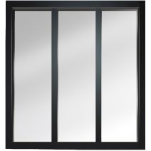 Verrière Atelier 3 carreaux L.112xH.108cm Noir - SKYLAB