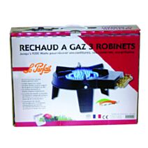 Réchaud trépied à gaz 3 robinets 9,2 KW - LE PARFAIT