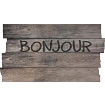 Tapis absorbant decoupe boston planche bonjour gris 40x70cm