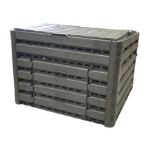 Composteur Compost'Wood 376L imitation bois taupe