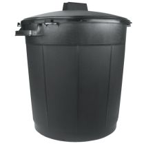 Poubelle avec couvercle 80L Noire - BELLI