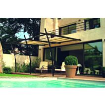 Structure de tonnelle adossée Sydney sans toile - COULEURS DU MONDE