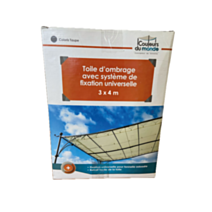 Toile d'ombrage universelle 200gr/m² pour pergola adossée 3x4m taupe - COULEURS DU MONDE
