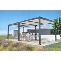 Pergola autoportante bioclimatique Memphis aluminium 3x6m - COULEURS DU MONDE