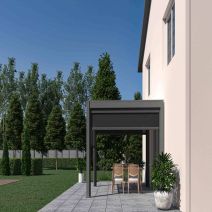 Pergola bioclimatique autoportante 3x3m Anthracite - VS - OMBREA