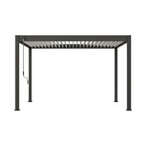 Pergola bioclimatique autoportante 3x4m Anthracite/blanc - VS - OMBREA