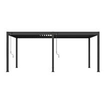 Pergola bioclimatique autoportante 3x6m Anthracite - VS - OMBREA