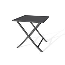 Table de jardin pliante Marius 70x70cm Gris anthracite en aluminium - CITY GARDEN