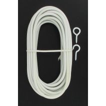 Tringle ressort gaine 2m - blanc