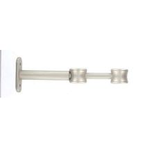 Lot de 2 supports double ⌀ 20 150 mm - argent mat