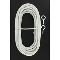 Tringle ressort gaine 5 m - blanc