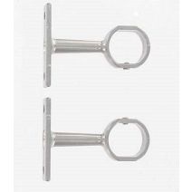 Lot de 2 supports courts 20 x 17 - argent