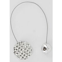 Embrasse métallisee aimantée ronde mosaique Newport - chrome