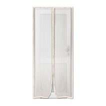 Rideau de porte moustiquaire avec aimants 100 x 220 cm écru
