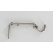 Lot de 2 supports gouttière extensible ⌀ 20 110-150 mm - argent mat