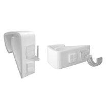 Lot de 2 supports PVC clip - blanc