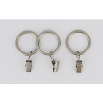 Lot de 8 Anneau à pince ⌀ 20 - argent mat