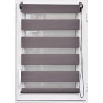 Store enrouleur Jour/Nuit 45x90cm gris beton - LUANCE