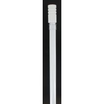 Tringle extensible Bistrot 135 x 225 cm avec embout cylindre strié - blanc