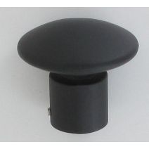 Lot de 2 embouts champignon ⌀ 20 - noir mat