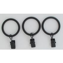 Lot de 8 Anneau à pince ⌀ 20 - noir mat