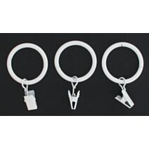 Lot de 8 Anneau à pince ⌀ 20 - blanc mat
