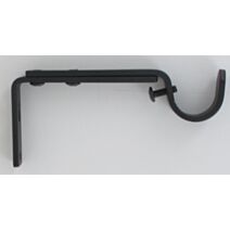 Lot de 2 supports gouttière extensible ⌀ 20 110-150 mm - noir mat