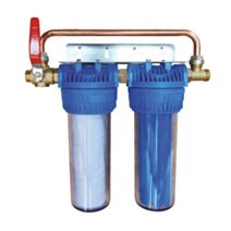 Station Filtre Double Cartouches de Filtration et Anticalcaire et Anticorrosion - AQUAWATER