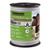 Ruban blanc et vert 20mm/200m Classic - BEAUMONT