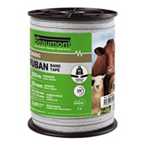 Ruban blanc et vert 20mm/200m Classic - BEAUMONT