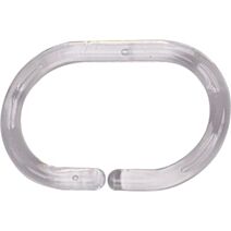 12 anneaux rideau de douche polypropylène transparent - TENDANCE