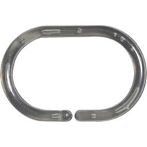 12 anneaux rideau de douche polypropylène gris transparent - TENDANCE