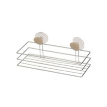 Panier rectangulaire métal 2 ventouses + 2 deco galet - TENDANCE