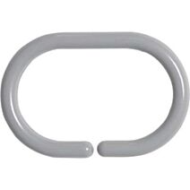 12 anneaux rideau de douche polypropylène gris perle - TENDANCE