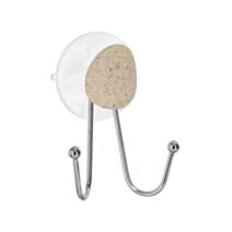 Double crochet métal galet sur ventouse - TENDANCE